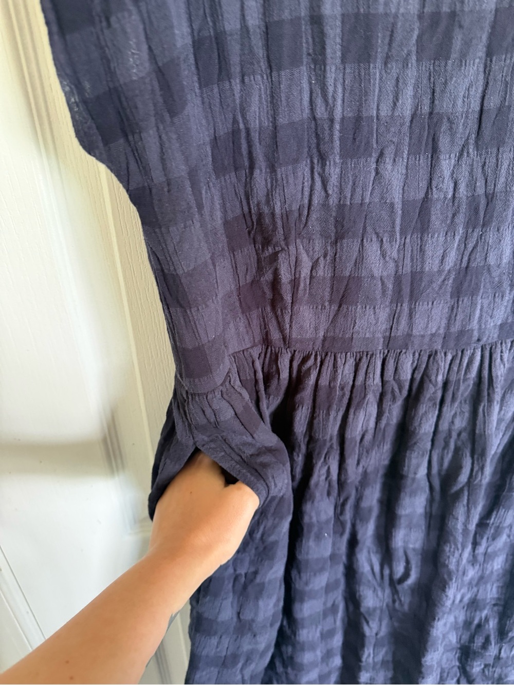 Alex Mill NEW Dora Dress in Navy Gingham - Picture 5 of 8